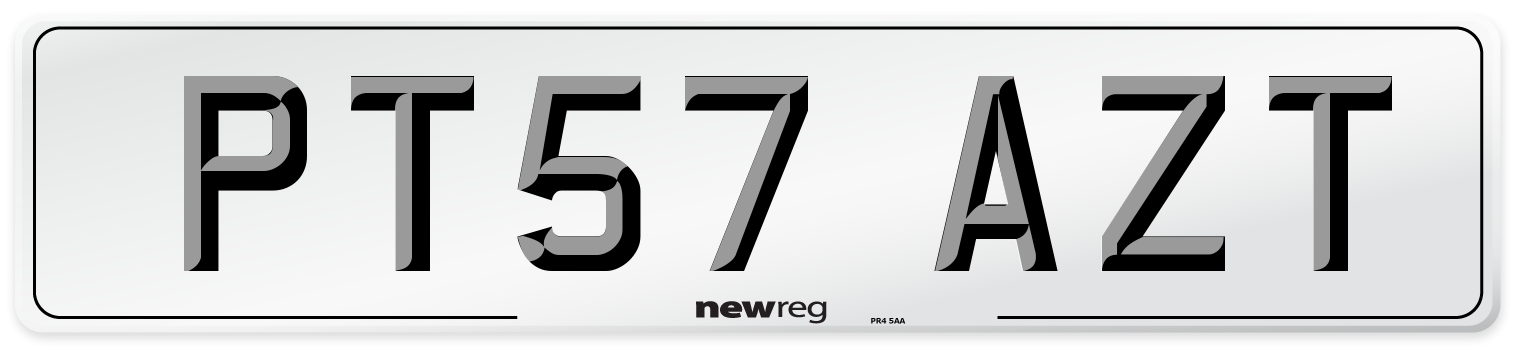 PT57 AZT Number Plate from New Reg